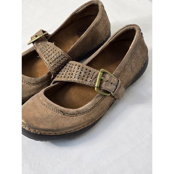 Vionic Goleta Shoes Flats Comfort Mary Jane Buckle Bronze Studded Womens Size 8 - Picture 2 of 6